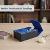 Boltquan Tarot Card Holder with Blue Interior  Fold-Top Case with Magnetic Lid Closure  Fits Standard Tarot Decks  Outer Dimensions 5.39 x 3.38 x 2 Inches (Prismara) view 4