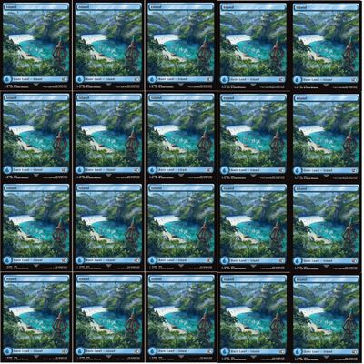 20x Magic The Gathering Final Fantasy Full Art Lands - MTG - Island #298 (Non-Foil)