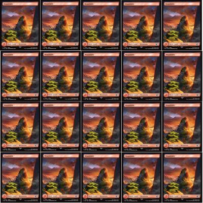 20x Magic The Gathering Final Fantasy Full Art Lands - MTG - Mountain #303 (Non-Foil)