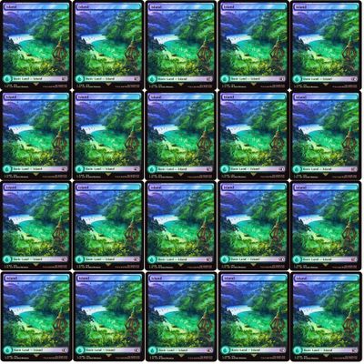 20x Magic The Gathering Final Fantasy FOIL Full Art Lands - MTG - Island #298 (Foil)