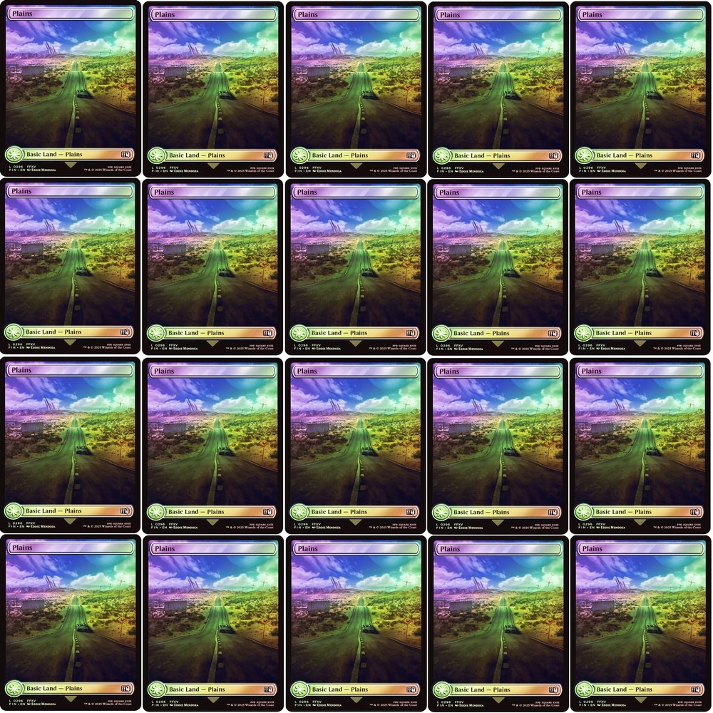 20x Magic The Gathering Final Fantasy FOIL Full Art Lands - MTG - Plains #296 (Foil)