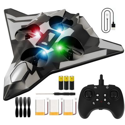 ZzzMgzzZ Foam Remote Control Airplanes for Kids & Adults | Easy Control, Great for Beginner and Teenagers, with Stable Hovering, 360 Flips, Circle Fly, LED Light, 2.4Ghz, Christmas & Birthday Gifts