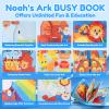 Noah's Ark Busy Book for Toddlers 1-3, Montessori Busy Board Educational Learning Toys for 1 2 3 Years Old Boy Girl Birthday Gifts,Toddler Toy Airplane Travel Essential Animals Activity Books view 2