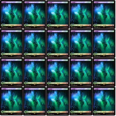 20x Magic The Gathering Final Fantasy FOIL Full Art Lands - MTG - Swamp #301 (Foil)