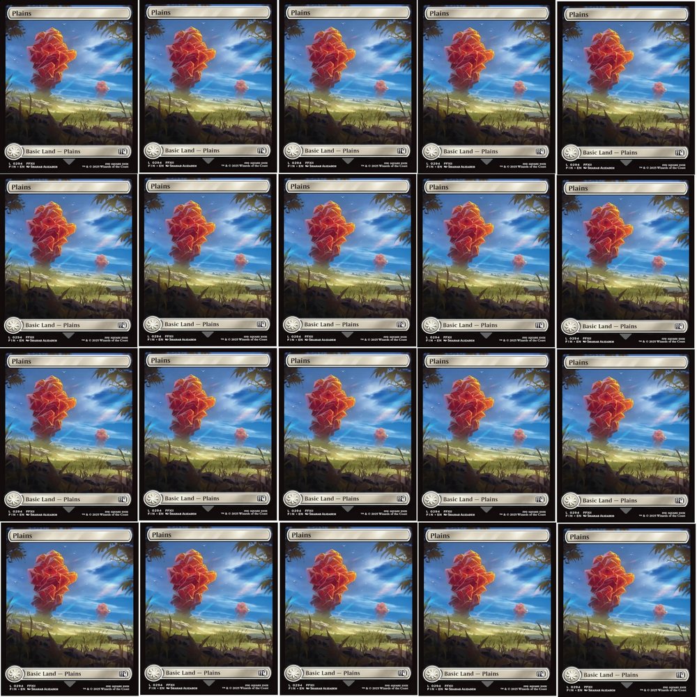 20x Magic The Gathering Final Fantasy Full Art Lands - MTG - Plains #294 (Non-Foil)