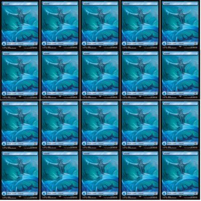 20x Magic The Gathering Final Fantasy Full Art Lands - MTG - Island #297 (Non-Foil)