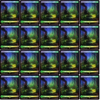 20x Magic The Gathering Final Fantasy FOIL Full Art Lands - MTG - Forest #306 (Foil)