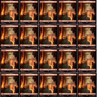 20x Magic The Gathering Final Fantasy Full Art Lands - MTG - Mountain #305 (Non-Foil)