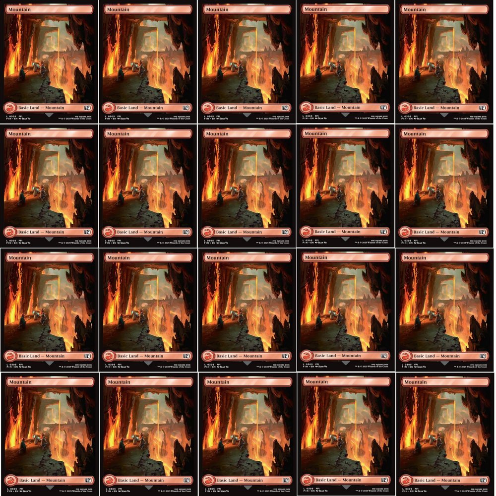 20x Magic The Gathering Final Fantasy Full Art Lands - MTG - Mountain #305 (Non-Foil)