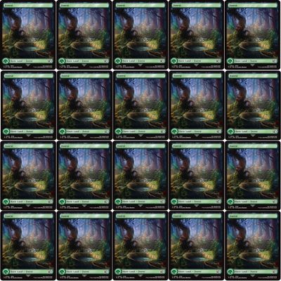 20x Magic The Gathering Final Fantasy Full Art Lands - MTG - Forest #306 (Non-Foil)
