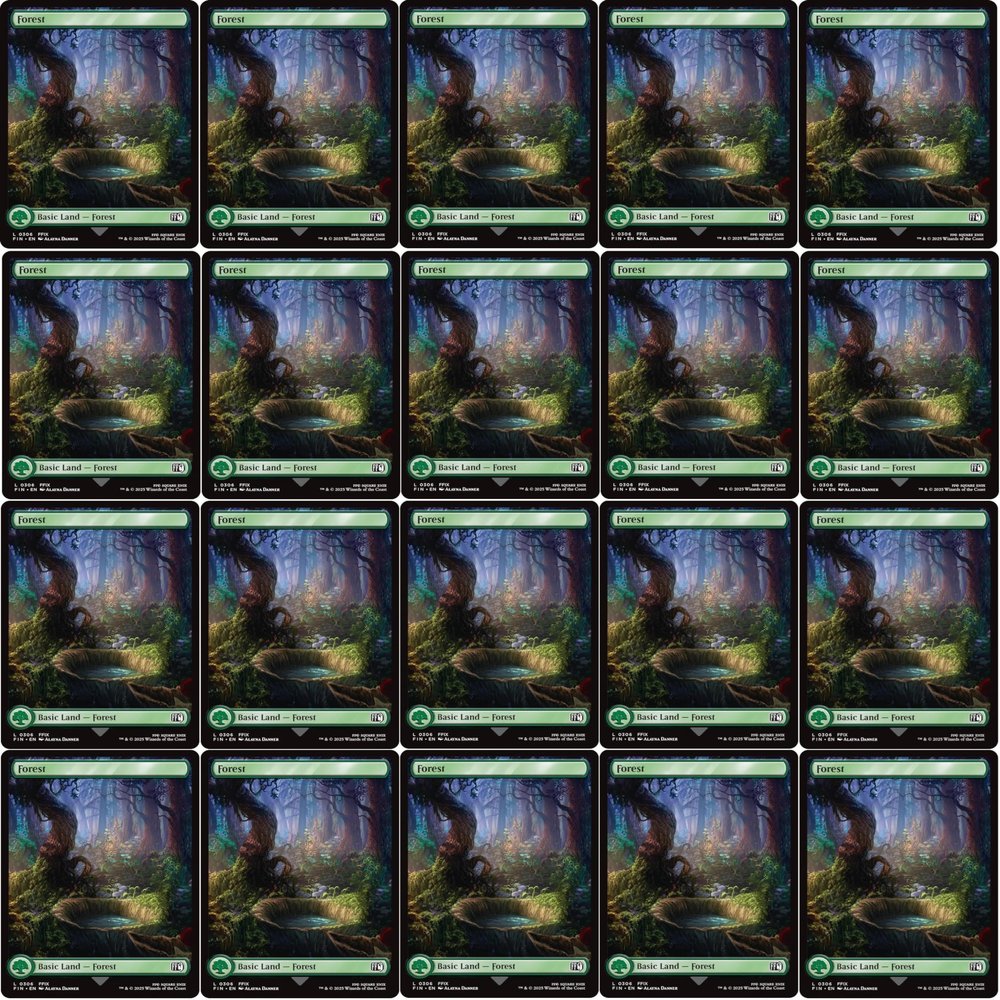 20x Magic The Gathering Final Fantasy Full Art Lands - MTG - Forest #306 (Non-Foil)