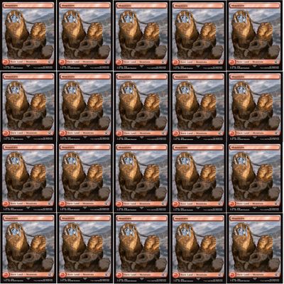 20x Magic The Gathering Final Fantasy Full Art Lands - MTG - Mountain #304 (Non-Foil)