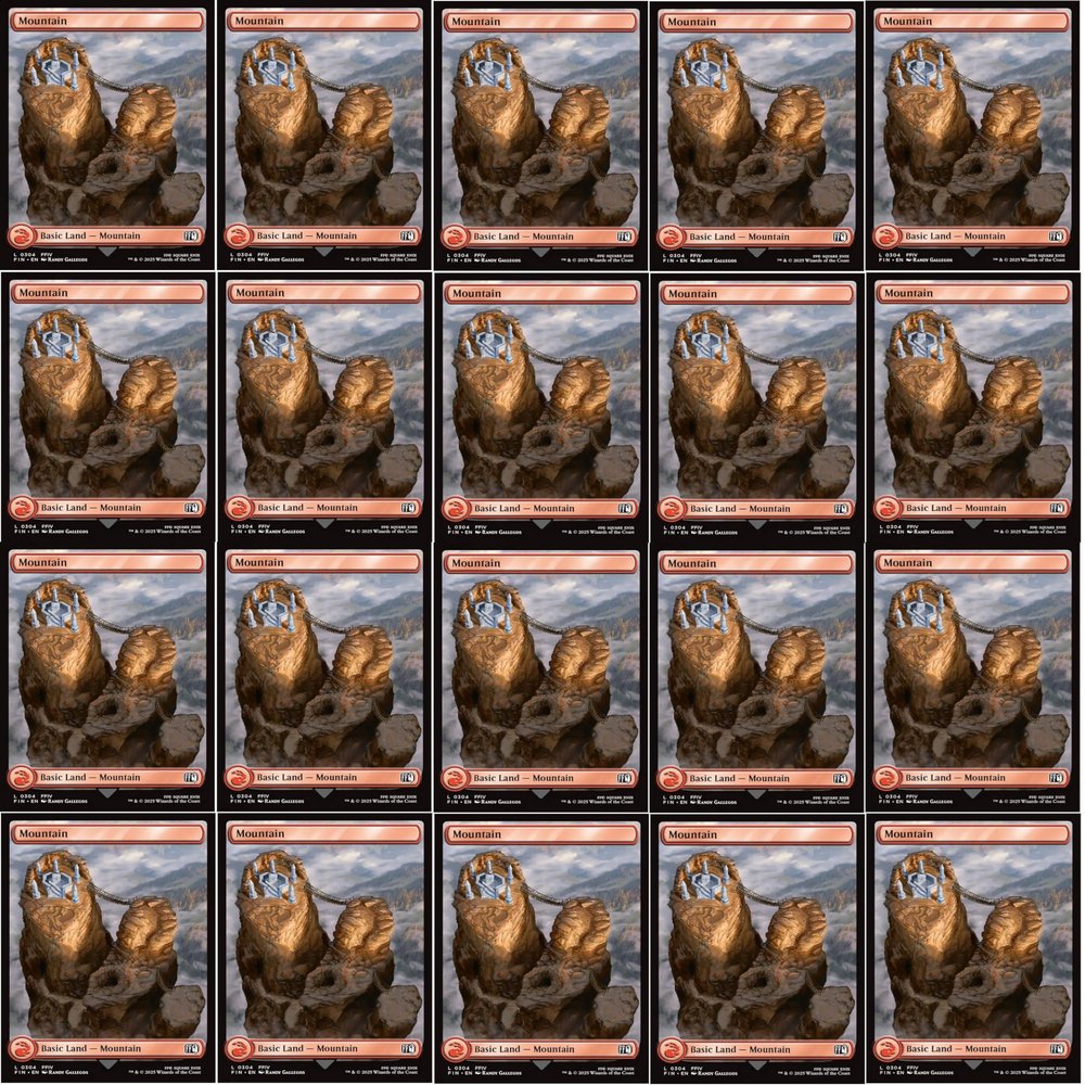 20x Magic The Gathering Final Fantasy Full Art Lands - MTG - Mountain #304 (Non-Foil)