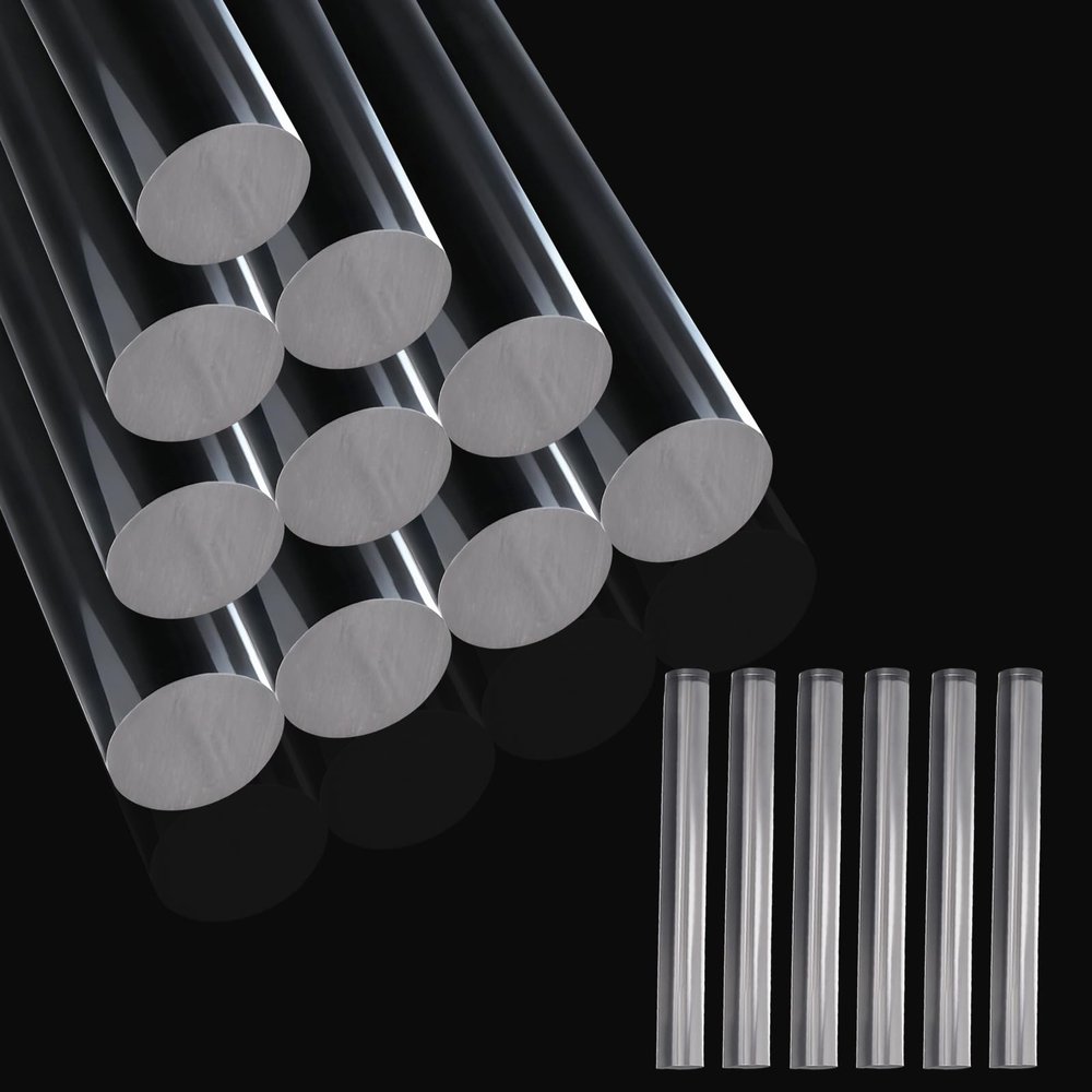 KEPYDRMTF 16pcs Acrylic Clay Roller, Plastic Clear Round Tube Roller Pin Polymer Clay Tools for DIY Handmade Crafts Handmade Art Supplies