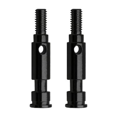 YRhXAF Metal Front Axle Shaft Front Axle Spindles Compatible with 1/10 Monster Truck 2WD RC Car Upgrade Parts(Black)