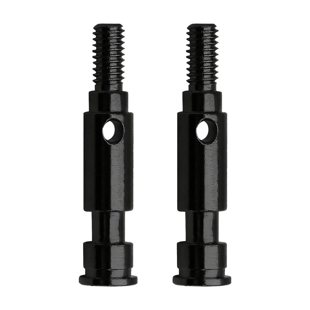 YRhXAF Metal Front Axle Shaft Front Axle Spindles Compatible with 1/10 Monster Truck 2WD RC Car Upgrade Parts(Black)