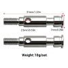 YRhXAF Metal Front Axle Shaft Front Axle Spindles Compatible with 1/10 Monster Truck 2WD RC Car Upgrade Parts(Black) view 3