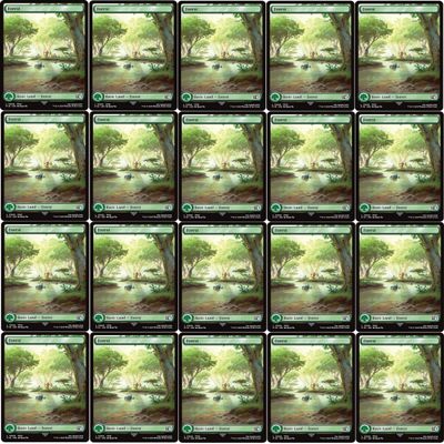 20x Magic The Gathering Final Fantasy Full Art Lands - MTG - Forest #308 (Non-Foil)