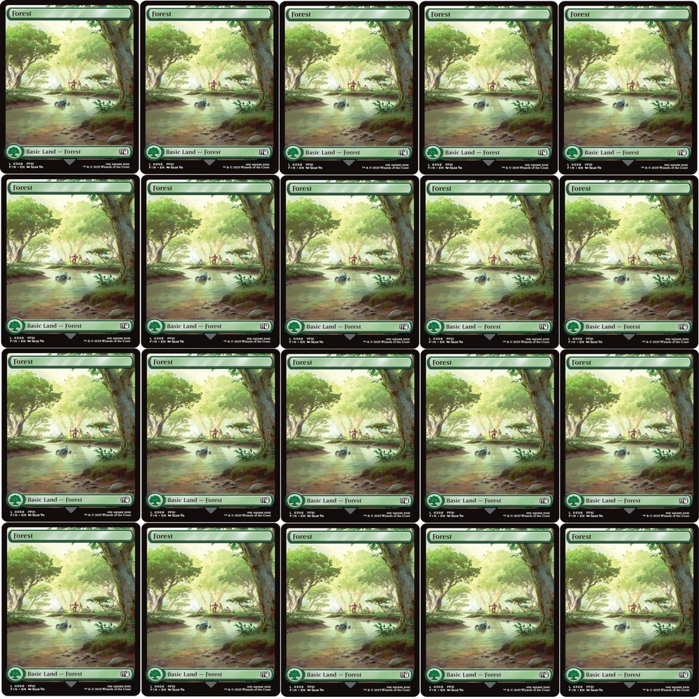 20x Magic The Gathering Final Fantasy Full Art Lands - MTG - Forest #308 (Non-Foil)