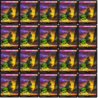 20x Magic The Gathering Final Fantasy FOIL Full Art Lands - MTG - Mountain #303 (Foil)