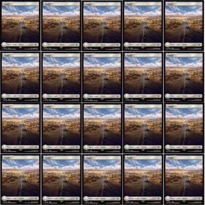 20x Magic The Gathering Final Fantasy Full Art Lands - MTG - Plains #296 (Non-Foil)