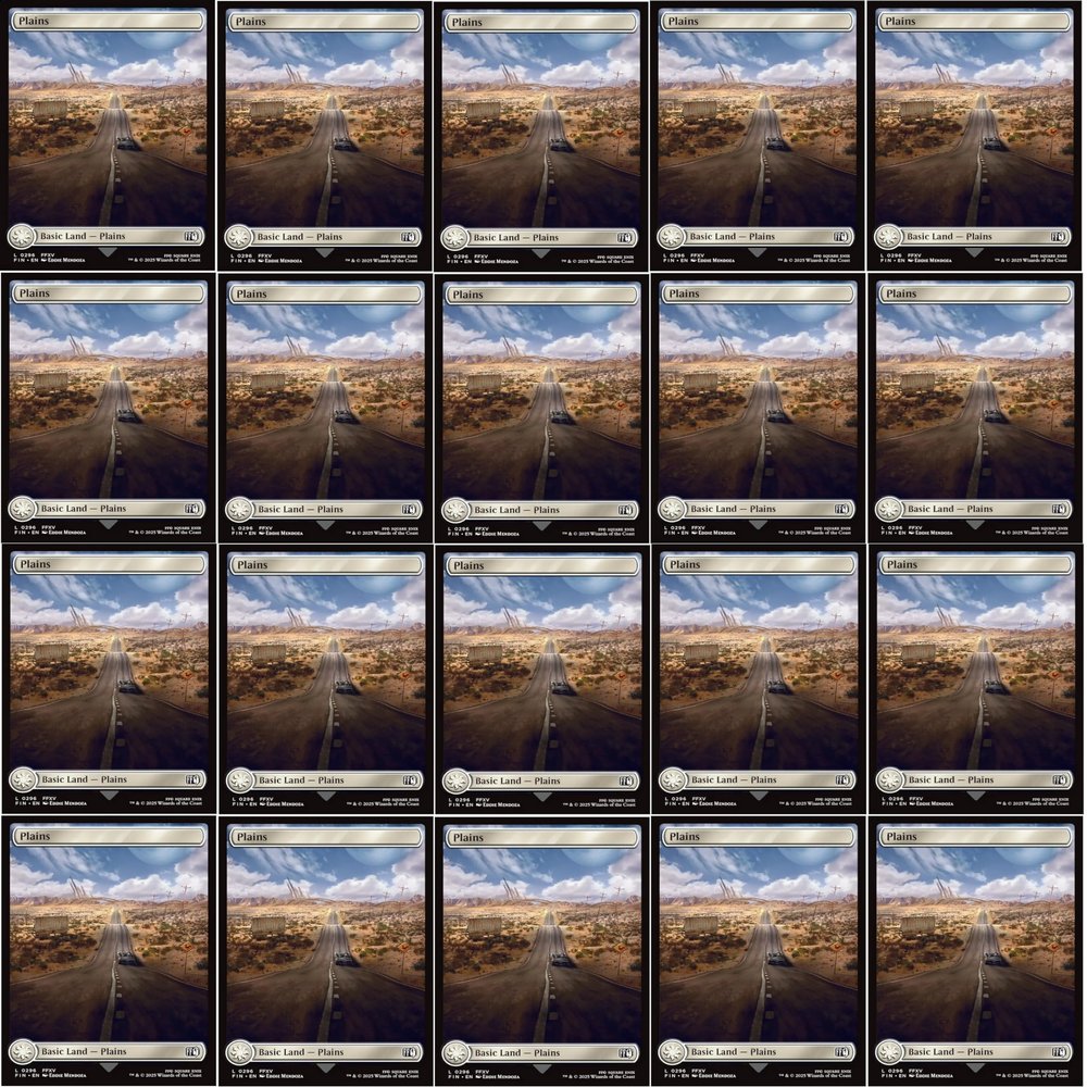 20x Magic The Gathering Final Fantasy Full Art Lands - MTG - Plains #296 (Non-Foil)
