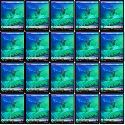 20x Magic The Gathering Final Fantasy FOIL Full Art Lands - MTG - Island #297 (Foil)