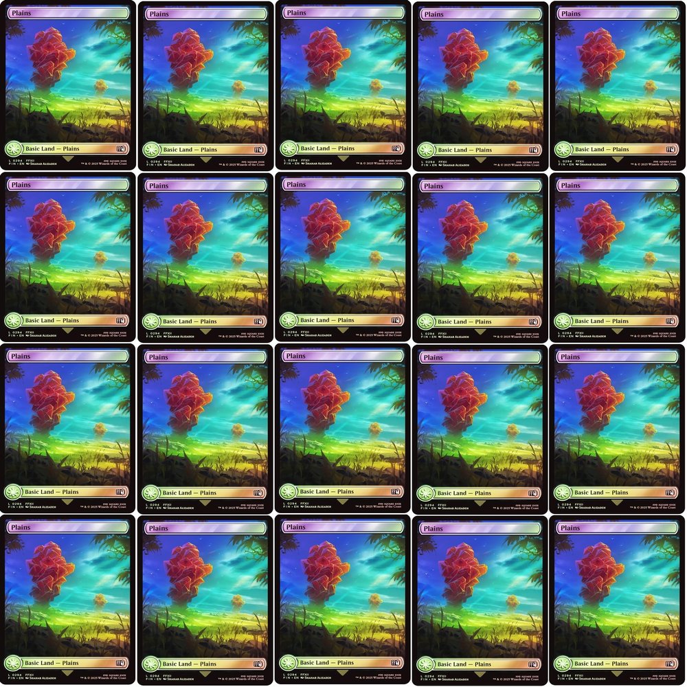 20x Magic The Gathering Final Fantasy FOIL Full Art Lands - MTG - Plains #294 (Foil)
