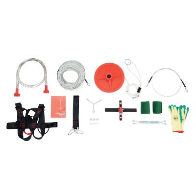 Sootvp 330LBS Zipline for Kids and Adult, 160 Feet Zip line Kits for Backyard, Zip line Kit with Stainless Steel Spring Brake