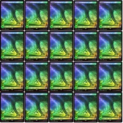 20x Magic The Gathering Final Fantasy Full Art Lands - MTG - Forest #307 (Non-Foil)