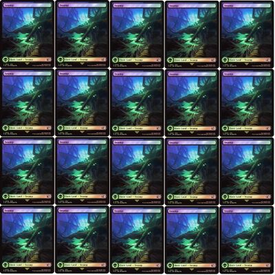 20x Magic The Gathering Final Fantasy FOIL Full Art Lands - MTG - Swamp #302 (Foil)
