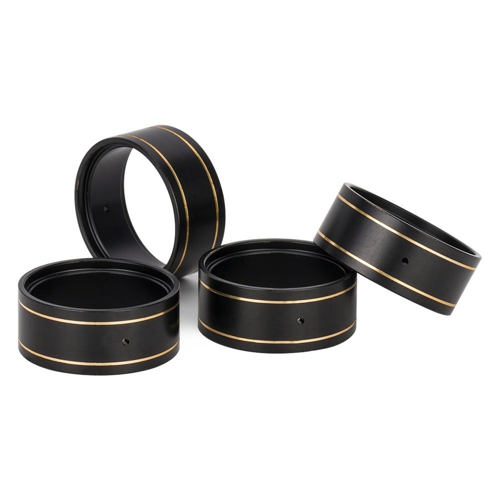 1.0Inch 64g RC Crawler Brass Beadlock Wheel Clamp Ring Fits for Axial for trx4m SCX24 1/18 1/24 RC car Accessories(Black Coating Brass)