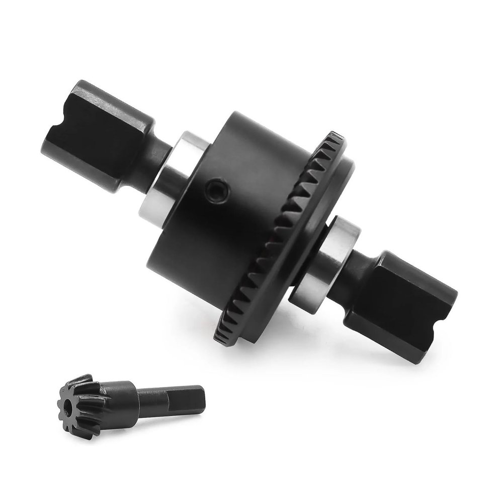 35T 8T/43T 10T Steel Front Rear Differential Set ARA310990 Compatible with 1/8 V5 V6 1/7 Upgrade Parts(43T 10T Black)