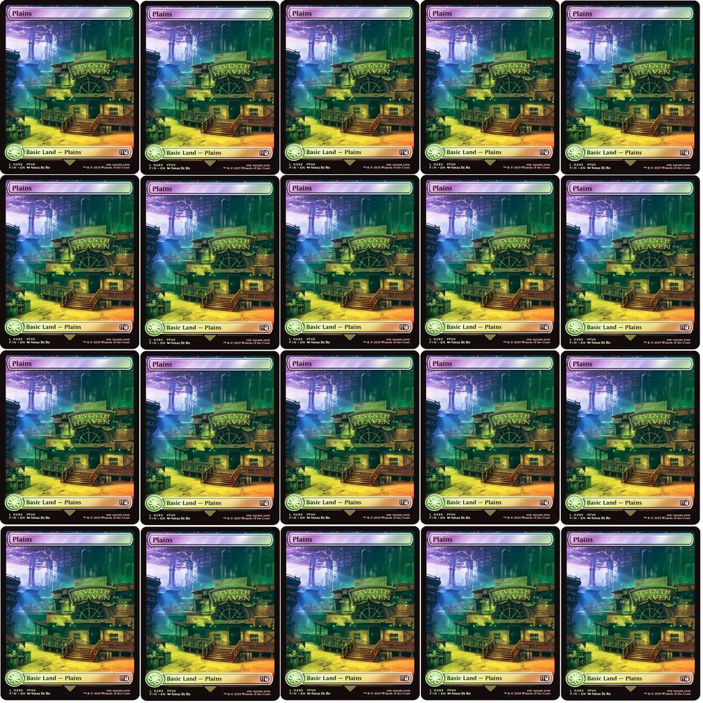 20x Magic The Gathering Final Fantasy FOIL Full Art Lands - MTG - Plains #295 (Foil)