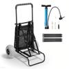 Beach Dolly with Big Wheels for Sand, 20.1" x 14.6" Cargo Deck, w/ 9" Balloon Wheels, 165LBS Loading Capacity Folding Sand Cart & 27.2" to 44.9" Adjustable Height, Heavy Duty Cart for Beach view 1