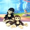 2pcs Adorable Baby Gorilla and Baby Chimpanzee Set 3D Printed Articulated Jungle Animal Fidget Toy - Posable Stands on Its Own for Fun Poses and Display, Executive Desk Toy, Fidget Toy ABG-ABC-Set view 1