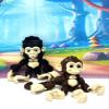 2pcs Adorable Baby Gorilla and Baby Chimpanzee Set 3D Printed Articulated Jungle Animal Fidget Toy - Posable Stands on Its Own for Fun Poses and Display, Executive Desk Toy, Fidget Toy ABG-ABC-Set view 2