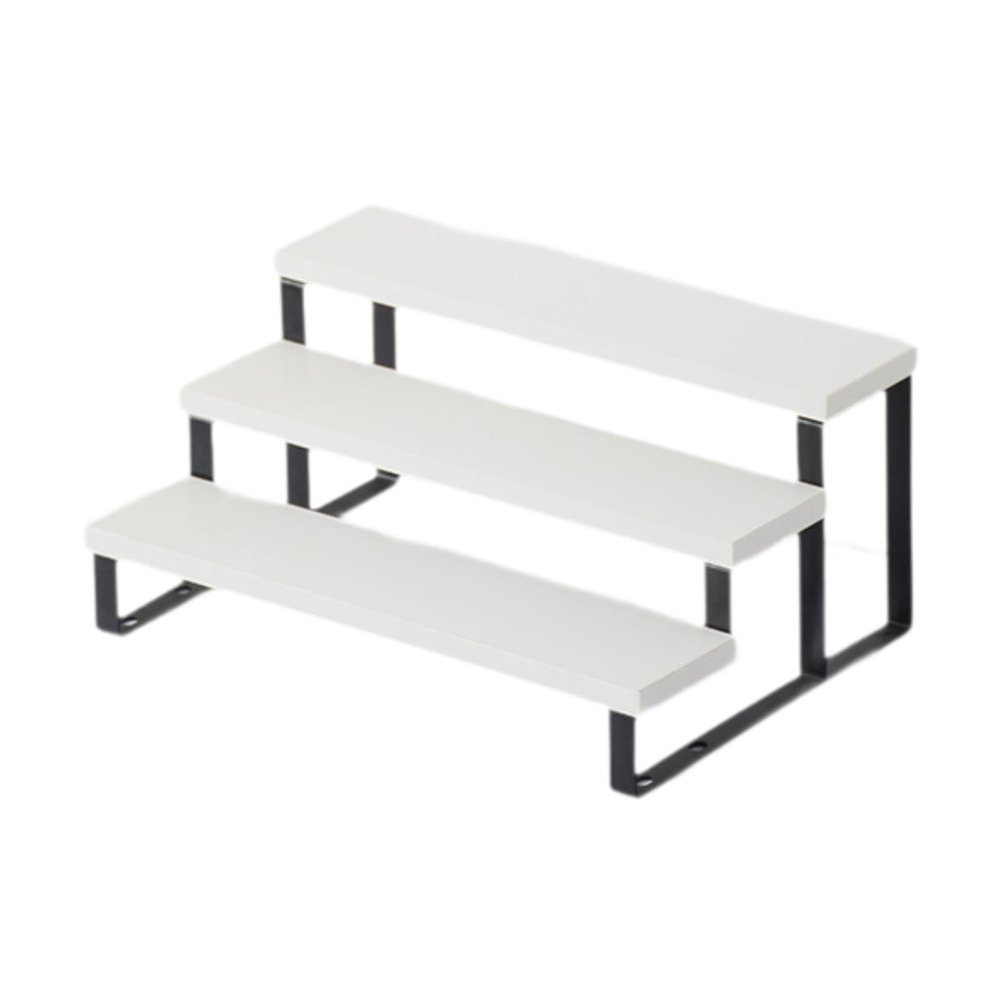 3 Tier Wooden Doll Display Stand, Decorative Cupcake Stand, Ideal for Cafe Or Living Room, White
