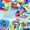 Bestsun Inflatable Bounce House for Kids, Bouncy Castle with Slide, Jumping, Basketball Hoop, Ball Pit, Family Backyard Bouncer, 520W 0.7HP Blower Needed to Operate Not Included view 3