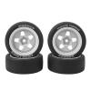 RiToEasysports RC Tires, Slick Surface Drift Performance Wheels, 4 Pack White for 1:10 Scale Racing Drift Cars Enthusiasts Track Hobbyists view 1