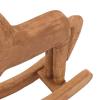 GOTOTOP Wooden Rocking Horse, Hand Carved Pine Wood Decoration, Unique Trojan Horse Sculpture for Home and Office view 2