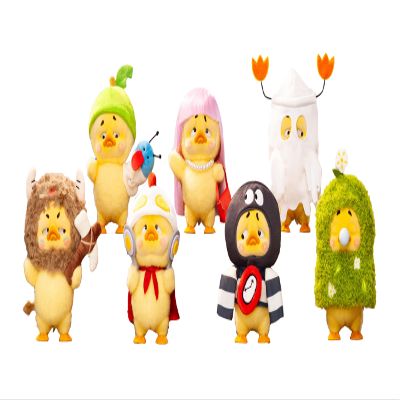 1983 UPSETDUCK "Uma-Nagara My Gamama" Series PVC & Polyester & PVC Trading Figure, Box of 6