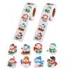 1000pcs Self-Adhesive Snowman Stickers, 2 Rolls 8 Assorted Designs Christmas Stickers Holiday Seal Labels for Envelopes Gifts Party Decorations Kids Crafts view 1