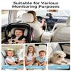 GHB Wireless Baby Car Camera 5" HD, 3500mAh Baby Monitor 2000mAh Camera Non WiFi, Temperature Alert, 720P Night Vision VOX Mode, 360 Rotatable Rear Facing Monitor Baby Essentials Gifts for Home Pets view 2