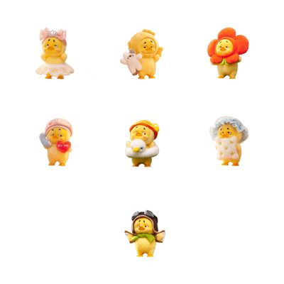 1983 UPSETDUCK "ACT CUTE DUCK" Series PVC & Polyester & ABS Trading Figure, Box of 6