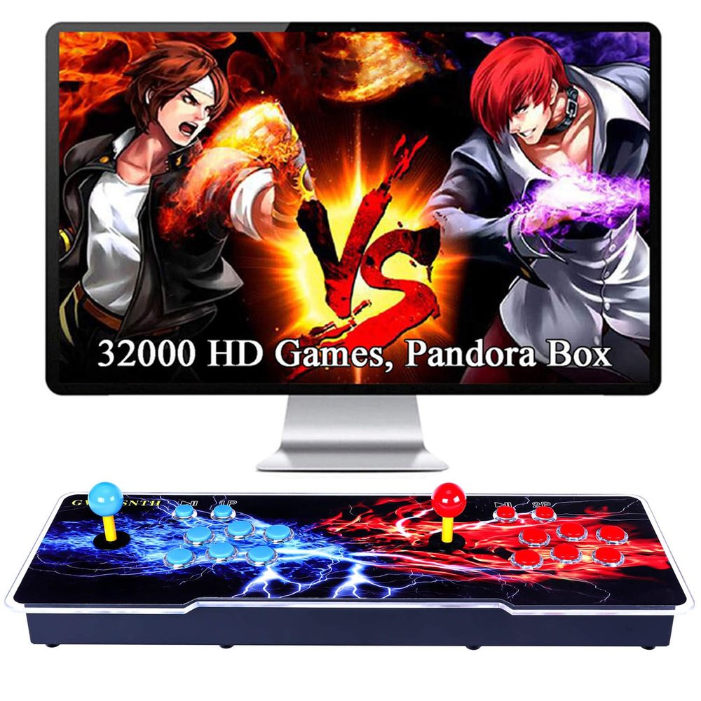 GWALSNTH 32000 in 1 Pandora Box Arcade Games Console, Plug and Play Video Game,1280X720 Display, 3D Games, Search/Save/Hide/ Pause,1-4 Players