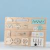 blloocod Wooden Montessori Busy Board for Kids Learn to Tie Shoes Activity Toy with Laces for Preschool Children view 3