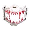blloocod White Skeleton Half Mask for Halloween Parties, Cosplay Events, and Night Club Role Play with Adjustable Headband view 1