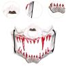 blloocod White Skeleton Half Mask for Halloween Parties, Cosplay Events, and Night Club Role Play with Adjustable Headband view 2
