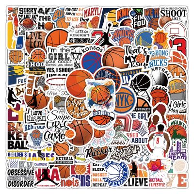 100PCS Basketball Stickers for Scrapbooking Vinyl Waterproof Stickers for Water Bottle Laptop Skateboard Guitar Perfect for Basketball Team Lovers Kids Teens Christmas Stocking Stuffers for Boys Girls